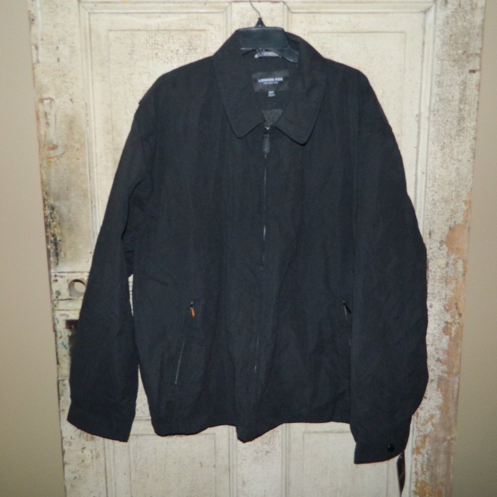 London Fog Black Men's Lightweight Windbreaker Jacket